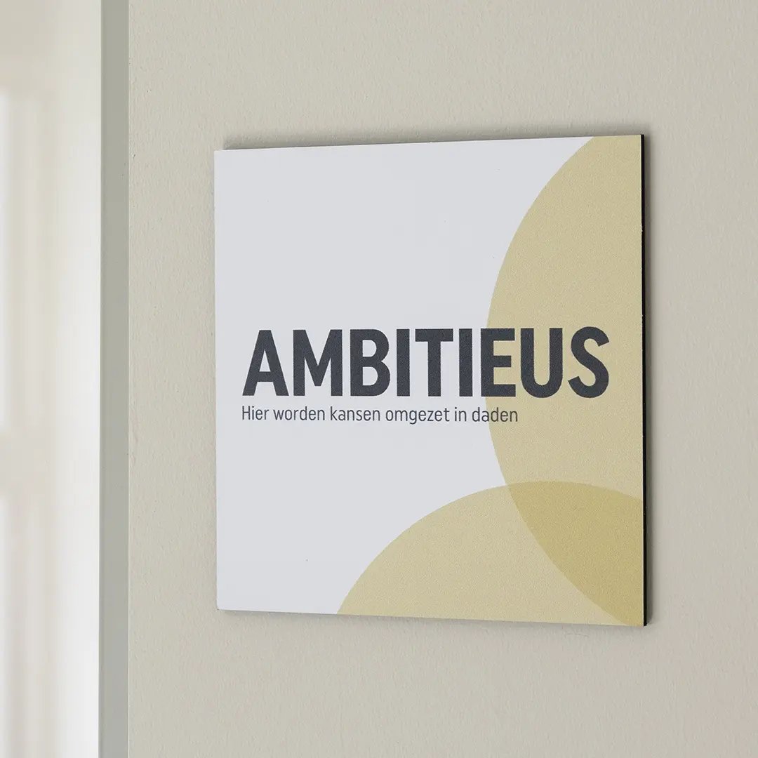 Ambitieus bordje